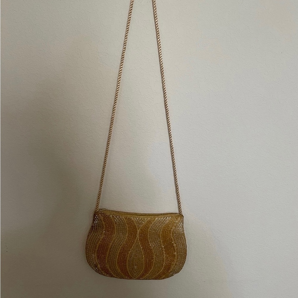 Vintage Gold Beaded Purse - Picture 2 of 4